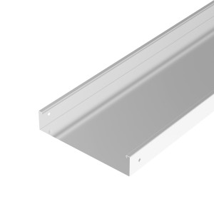 Wibe - cable tray W1/60-200 - 2m - unperforated - steel pre-galvanized white