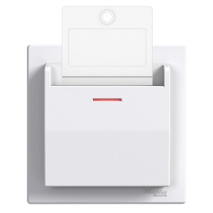 Asfora - hotel card switch - 10AX screwless terminals, white