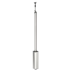 OptiLine 45 - pole with 4 boxes - tension-mounted - natural - 3500-3900 mm