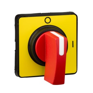 operating head 45 x 45 mm - yellow color - red handle - O-I
