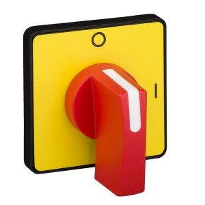 operating head 45 x 45 mm - yellow color - red handle - O-I