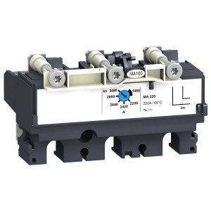 trip unit MA100 for Compact NSX 100/160/250 circuit breakers, magnetic, rating 100 A, 3 poles 3d