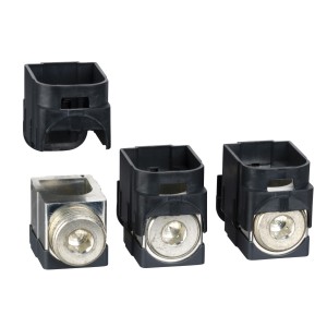 aluminium bare cable connectors, Compact NSX, EasyPact CVS, for 1 cable 120 mm² to 185 mm², 250 A, set of 3 parts