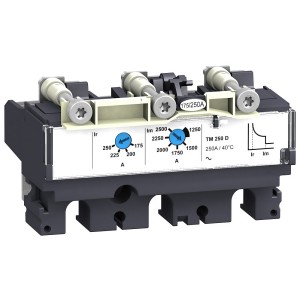 trip unit TM160D for Compact NSX 160 circuit breakers, thermal magnetic, rating 160 A, 3 poles 3d