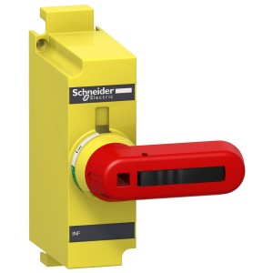 Direct front rotary handle, FuPact INFD200 to INF250, red handle on yellow front plate