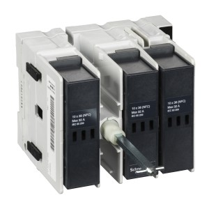 Switch disconnector fuse, FuPact INFC32, 32 A, 3 poles 3F, fuse type NFC 10 x 38 mm, right side control