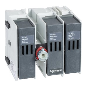 Switch disconnector fuse, FuPact INFB32, 32 A, 4 poles 3F, fuse type BS A2, front control