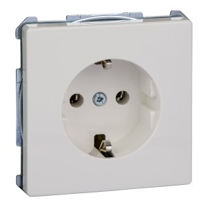 SCHUKO socket-outlet, screwless terminals, polar white, Artec/Trancent/Antique