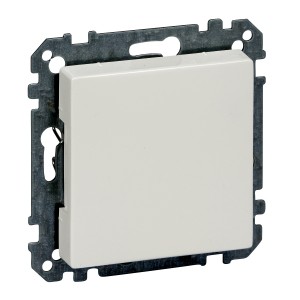 Blanking cover, polar white, glossy, System M