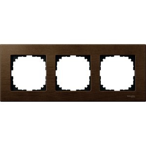 Wood frame, 3-gang, Walnut, M-Elegance