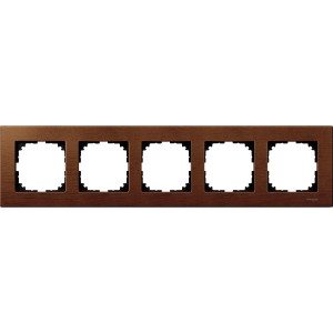 Wood frame, 5-gang, Cherry wood, M-Elegance