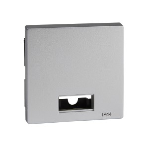Rocker with rectangular indicator window for symbols, IP44, aluminium, System M
