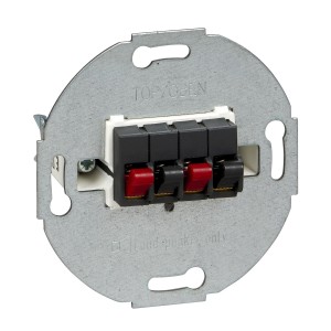 Loudspeaker connection insert, 2-gang, anthracite