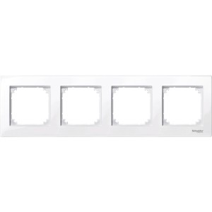 M-PLAN frame, 4-gang, active white, glossy