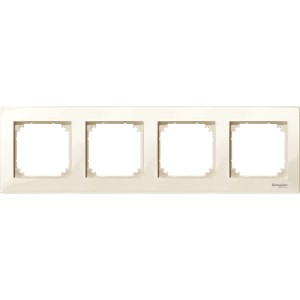 M-PLAN frame, 4-gang, white, glossy