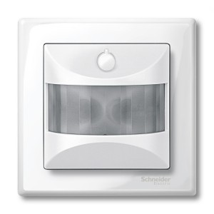 ARGUS 180 flush-mounted sensor module with switch, polar white, glossy, System M