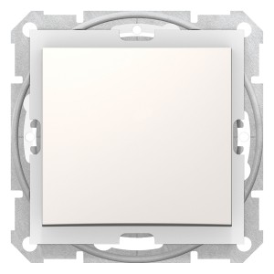 Sedna - 1pole switch - 10AX IP44 without frame cream