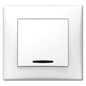 Sedna - 1pole switch - 10AX locator light, white