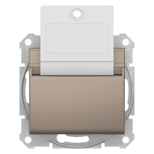 Sedna - hotel card switch - 10AX without frame titanium