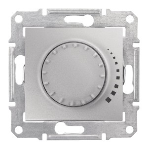 Sedna - 2way rotary pushbutton dimmer - 500VA, without frame aluminium