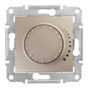Sedna - 2way rotary pushbutton dimmer - 500VA, without frame titanium