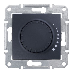 Sedna - 2way rotary pushbutton dimmer - 500VA, without frame graphite