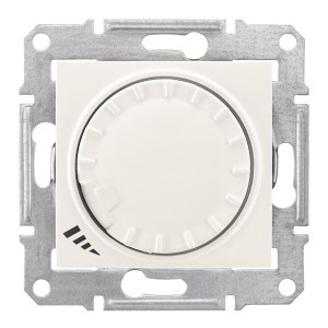 Sedna - 2way universal rotary pushbutton dimmer - 600VA, without frame cream