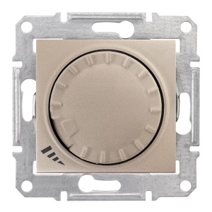 Sedna - 2way universal rotary pushbutton dimmer - 600VA, without frame titanium