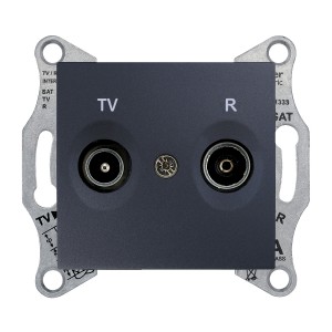 Sedna - TV/R intermediate outlet - 8dB without frame graphite