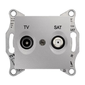 Sedna - TV-SAT ending outlet - 1dB without frame aluminium