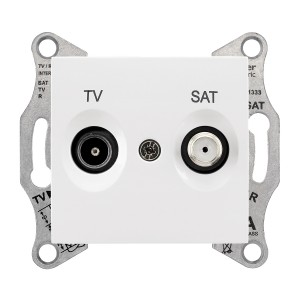 Sedna - TV-SAT intermediate outlet - 4dB without frame white