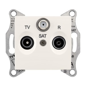 Sedna - TV-R-SAT ending outlet - 1dB without frame cream