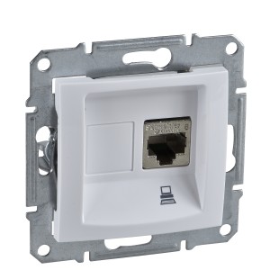 Sedna - single data outlet - RJ45 cat.6 STP without frame white