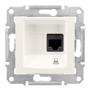 Sedna - single data outlet - RJ45 cat.6 STP without frame cream