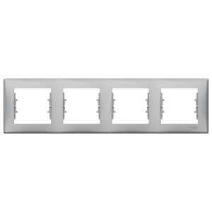 Sedna - horizontal 4-gang frame - aluminium