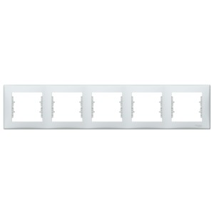 Sedna - horizontal 5-gang frame - grey