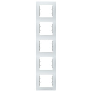 Sedna - vertical 5-gang frame - grey