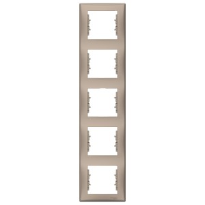 Sedna - vertical 5-gang frame - titanium