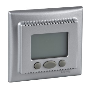 Sedna - comfort thermostat - 16A aluminium