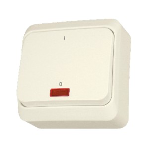 PRIMA - 2pole switch - 10AX, locator light, beige