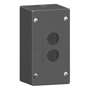 empty control station-severe environments-black-2 cut-outs-2 vertical openings