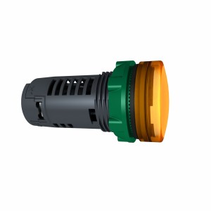Monolithic pilot light, plastic, orange, Ø22, plain lens with integral LED, 230…240 V AC