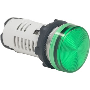 Monolithic pilot light, plastic, green, Ø22, integral LED, 110...120 V AC