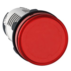 Monolithic pilot light, plastic, red, Ø22, integral LED, 24 V AC/DC