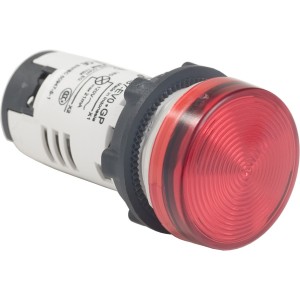Monolithic pilot light, plastic, red, Ø22, integral LED, 110...120 V AC