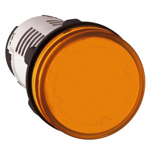 Monolithic pilot light, plastic, orange, Ø22, integral LED, 110...120 V AC