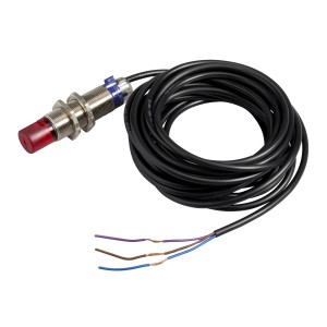 photo-electric sensor - XUB - diffuse - 90° - Sn 0.6m - 12..24VDC - cable 2m