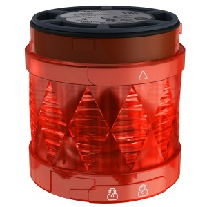 Illuminated LED unit for modular tower lights, red, Ø60, steady, IP65, 24 V AC/DC