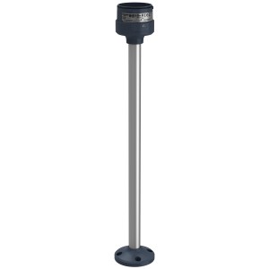 Fixing plate with 400 mm aluminium pole for modular tower lights, black, Ø60