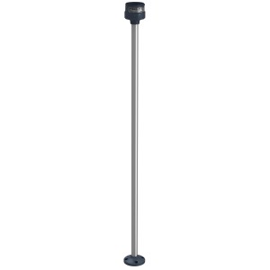 Fixing plate with 800 mm aluminium pole for modular tower lights, black, Ø60